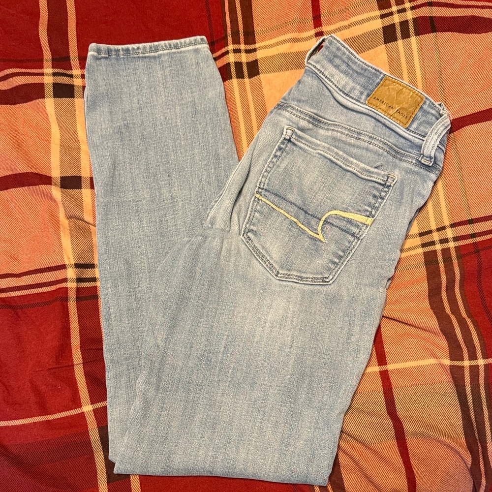American Eagle Outfitters Light Blue Straight Leg Jeans